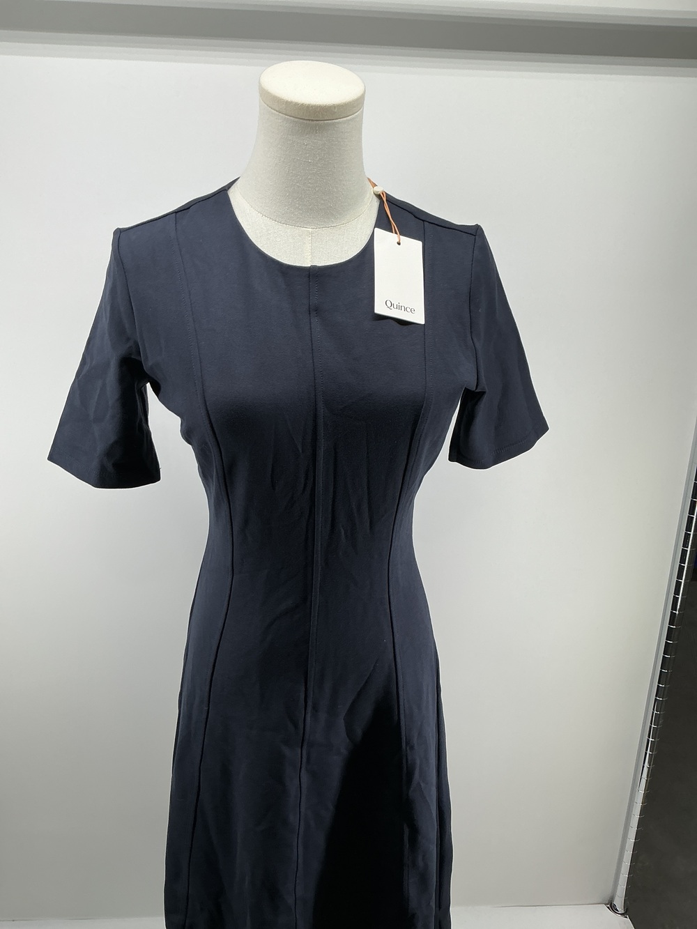 Ultra-Stretch Ponte Short Sleeve Midi Dress